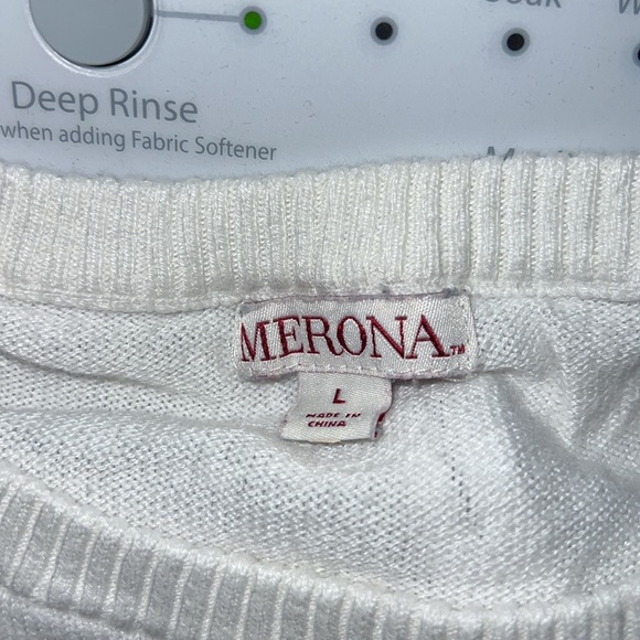 Navy Blue & White Striped Sweater - Picture 3 of 3